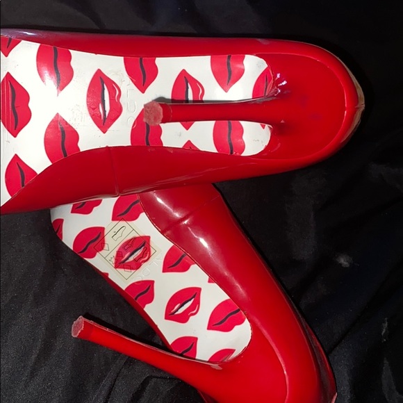 Red Aldo leather pumps - Picture 3 of 3